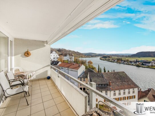 -360 Grad Tour- Rheinblick! Eigentumswohnung mit Balkon und Tiefgaragenstellplatz, TOP Lage in Waldshut