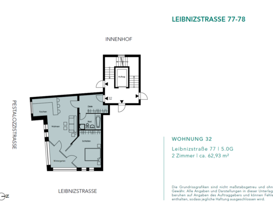 Vermietete und charmante 2 Zimmerwohnung in der City West