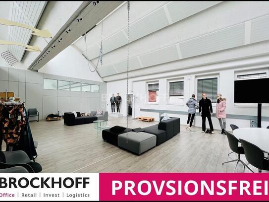 800 - 6.384 m² | lichtdurchflutet durch Sheddächer | Geeignet für Showroom, Fitness o. ä. + Lager