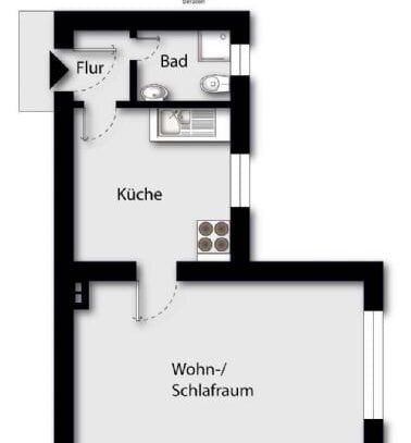 Kleine Altbauwohnung Nähe Hombrucher Stadtkern