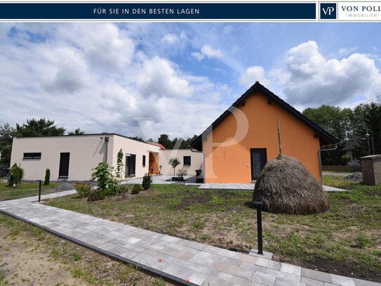 Neuwertiger, komfortabler Bungalow m. Ferienwohnung ländlich gelegen inmitten des schönen Spreewalds