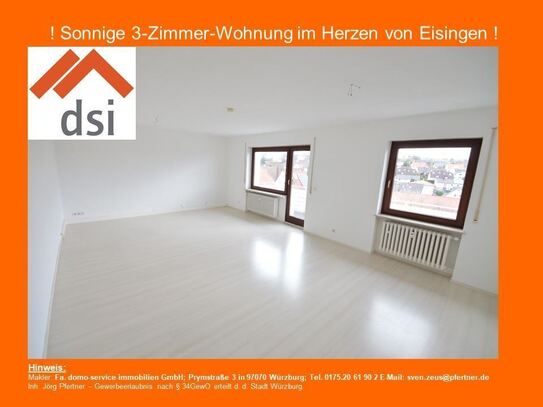 ! Sonnige 3 Zimmer-Wohnung in Eisingen !