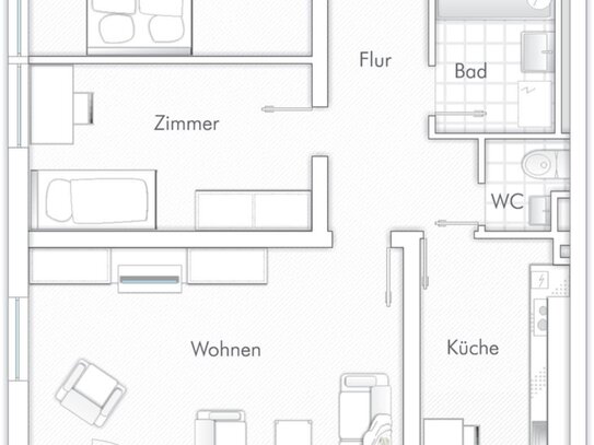 Frisch sanierte Wohnung mit Balkon und Stellplatz