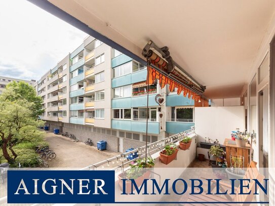 AIGNER - Vermietete, gut geschnittene 2-Zimmer-Wohnung mit West-Balkon