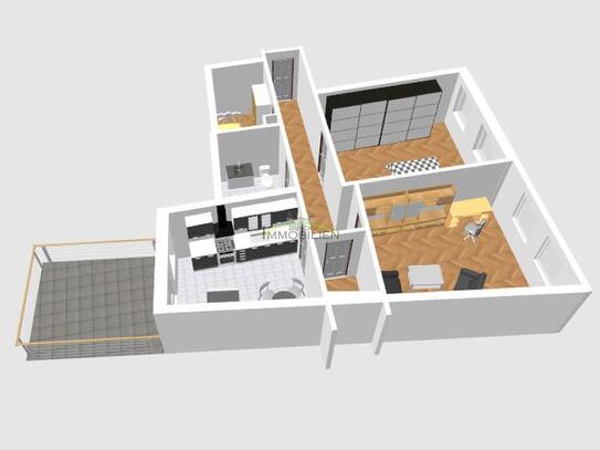 Erstbezug nach Renovierung - 3 Zimmer mit geplanter Dachterrasse in der City von Altenburg