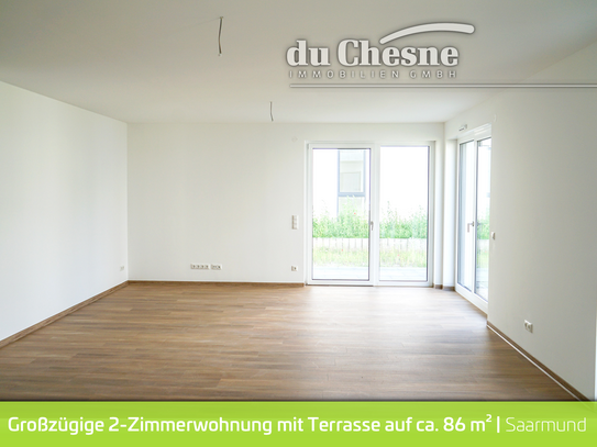 Großzügige Neubauwohnung im EG mit Terrasse in Saarmund