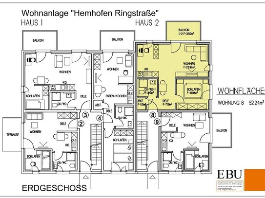 2-Zimmer-Neubau-Eigentumswohnung in Hemhofen