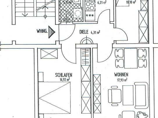 Schöne kleine 3 Raum mit Balkon in Gruna/Seidnitz zu vermieten