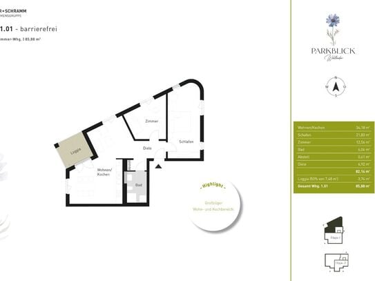 Gemütliche 3-Zimmer-Wohnung mit KfW-Förderung