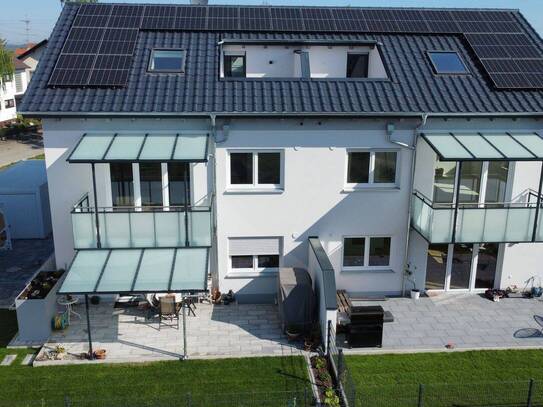 Neubau 4 ZKB Erstbezug Juni 2025 109 m² mit Balkon und Dachterrasse, 2 tes Bad/WC, Neubau KFW 40, Wärmepumpe