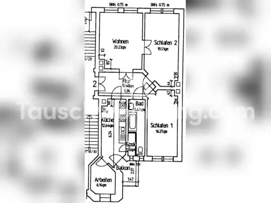 [TAUSCHWOHNUNG] 3,5 Zi. / 98qm mit Garten (100qm)