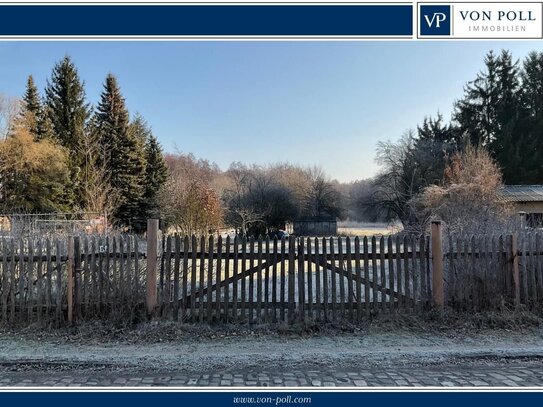 Grundstück mit unverbaubarem Blick in die Natur und viel Grünland, direkt im Ortskern von Groß Köris