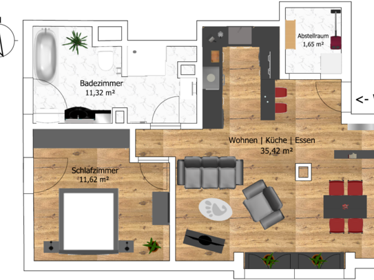 NEUER Preis! Provisionsfrei | Allersberg | Exklusive Dachgeschosswohnung: Moderner Ausbau in bester Lage