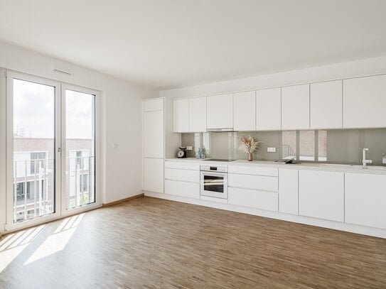 Moderne 3-Zimmer-Wohnung mit Eckbalkon und Bad en Suite