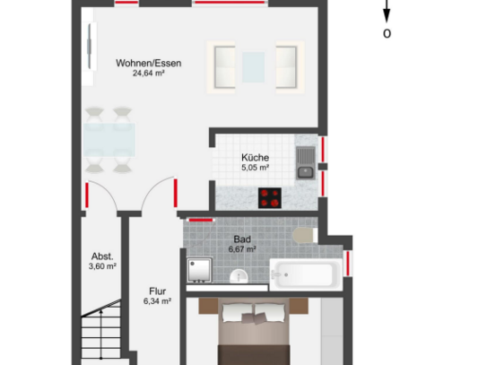 2-Zimmer-Wohnung in Ingolstadt zu vermieten