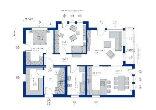 Erholung pur für 2 Familien - "Effizienzhaus 40 NH+QNG"