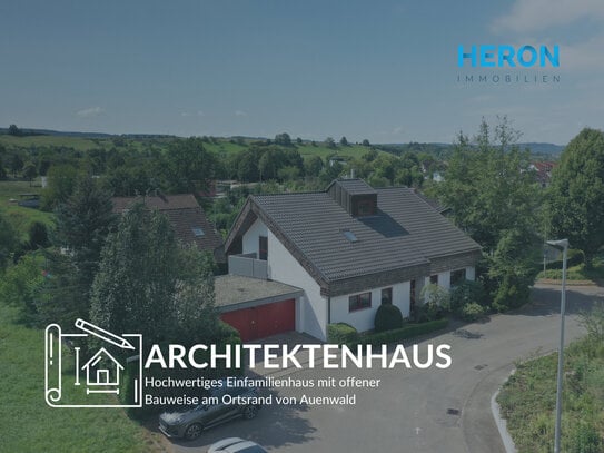 ARCHITEKTENHAUS - Hochwertiges Einfamilienhaus mit offener Bauweise am Ortsrand von Auenwald