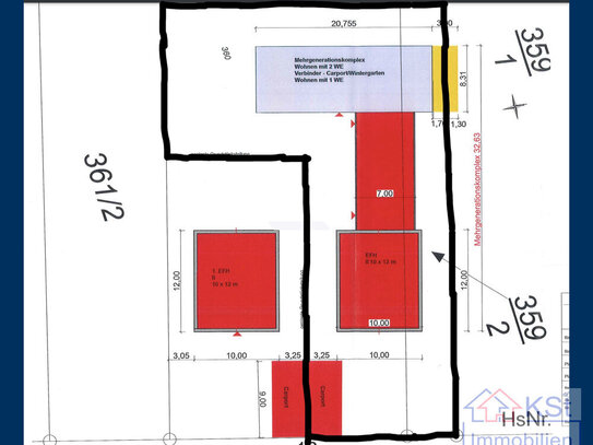 Exklusives 1.350 m² Grundstück in Markkleeberg mit projektiertem Wohnhaus und umbaubarer Scheune