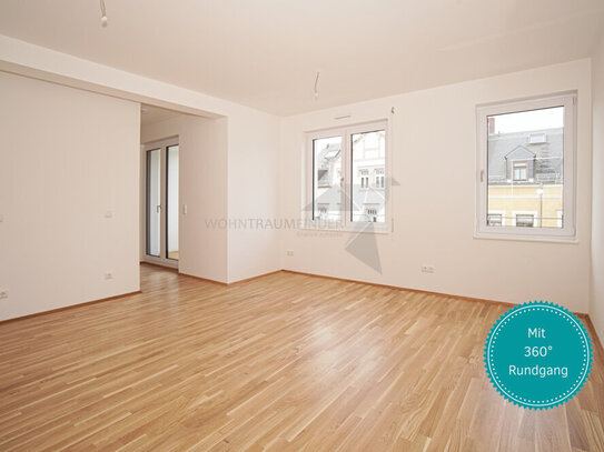 ++ Erstbezug ++ Moderne 1,5-Zimmer-Wohnung mit TG-Stellplatz, Balkon und Wärmepumpe