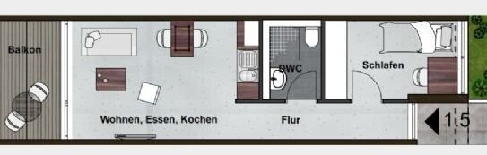 2 ZKB, EBK, Balkon, Kellerraum, KFZ-Stellpl.