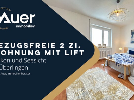 bezugsfreie 2 Zi. Wohnung mit Aufzug, Balkon und Seesicht in Überlingen