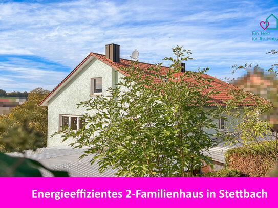 Zukunftsfähiges Zweifamilienhaus - Wärmepumpe mit sehr guter Energiebilanz A