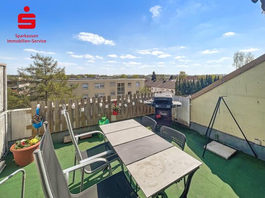 Vermietete, ruhige 2-Zimmer-Wohnung mit kleiner Südwest-Dachterrasse in S-Bahn-Nähe