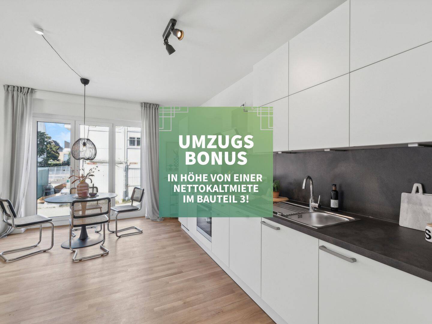 Stilvolles Stadtleben: Neubau 3-Zimmer-Wohnung mit Balkon und exklusiver Einbauküche - Photo 1