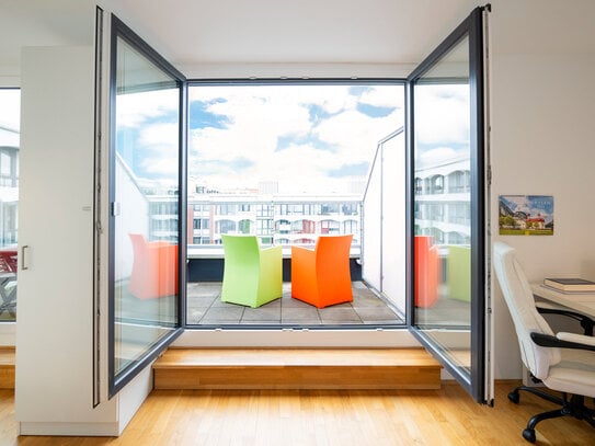 Modernes Studentenapartment mit großer Terrasse