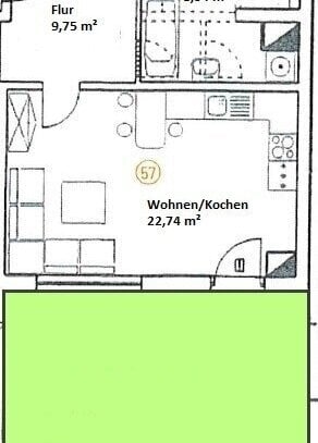 2-Raum-ETW mit Terrasse und eigenem Garten in der beliebten Südvorstadt