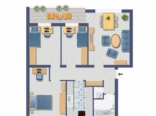 Bonn-Duisdorf. 4-Zi.-Wohnung mit Balkon - Provisionsfrei!