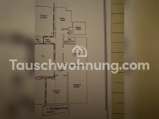 [TAUSCHWOHNUNG] Biete drei Zimmer/Küche/Bad mit Balkon am Hansaring