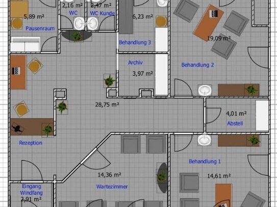 Büro- / Praxisfläche + großem Parkplatz Klettgau-Grießen