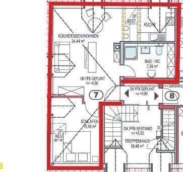 Gemütliche 2,5-Zimmer-Dachgeschosswohnung in Inzlingen mit Gartenanteil