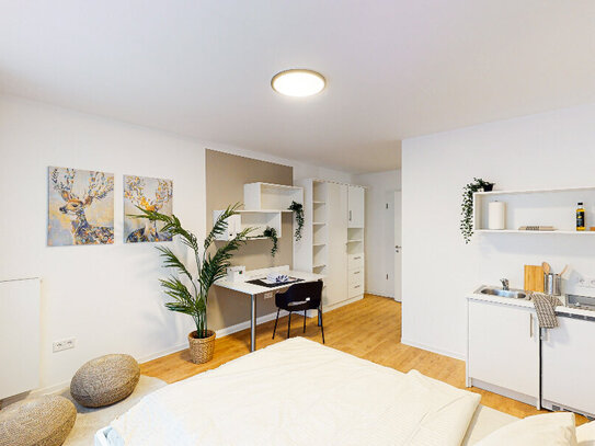 Frei ab 01.09.! Modernes & möbliertes 1-Zimmer Mikroapartment, füßläufig zum Harbuger Bahnhof!