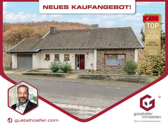 Handwerklich begabt? Einfamilienhaus mit Einliegerwohnung am Bachlauf, Garten, Garage und Potenzial