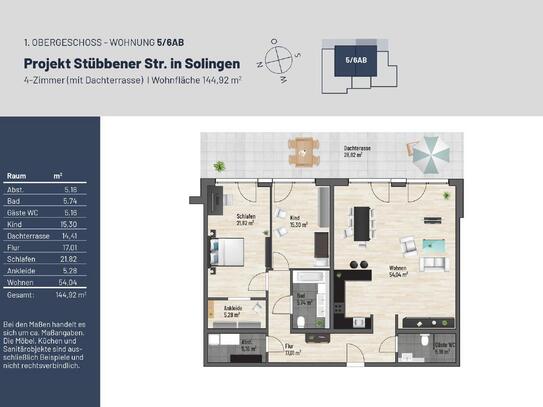 RESERVIERT // 145 m² 3-4-Z. // Exklusive Dachterrassen Wohnung