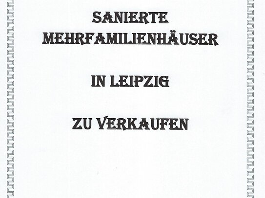 Mehrfamilienhäuser in Leipzig