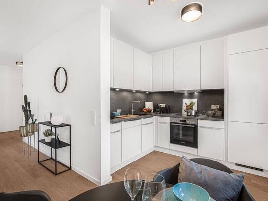 Hochwertige 2-Zimmer-Neubauwohnung mit Blick ins Grüne zu vermieten!