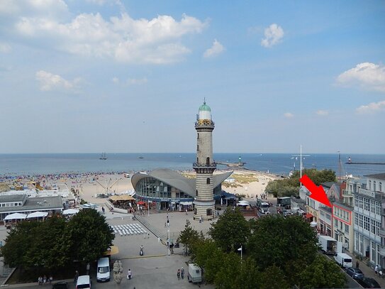 Exklusiv - Eigentumswohnung in 1. Reihe mit Meerblick am Leuchtturm von Warnemünde