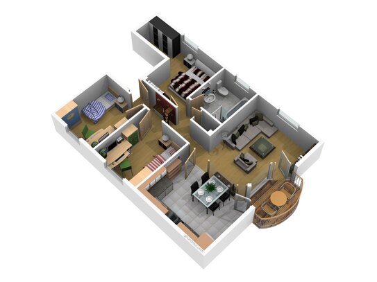 Modernisierte 4-Zimmer-Wohnung, Balkon, Stellplatz, Küche