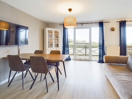 Grünendeich: modern eingerichtetes 2-Zimmer Apartment mit direktem Blick auf die Elbe!