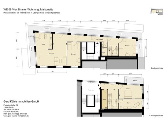 Termin 0172-3261193 - Luxus Dachgeschoß / Sofortbezug / Erstbezug / Lift / umlaufende Terrasse / sehr hohe Räume / Lift