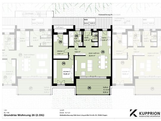 NEUBAU - Moderne 3 Zimmer-Stadtwohnung in Singen