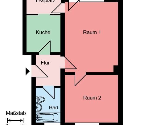 Demnächst frei! 2-Zimmer-Wohnung in Kamen Methler - Neues Bad