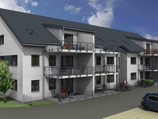 Vierter Bauabschnitt - Neubau – 2-Zimmerwohnung mit Balkon; Wärmepumpe, PV-Anlage; KfW Förderung