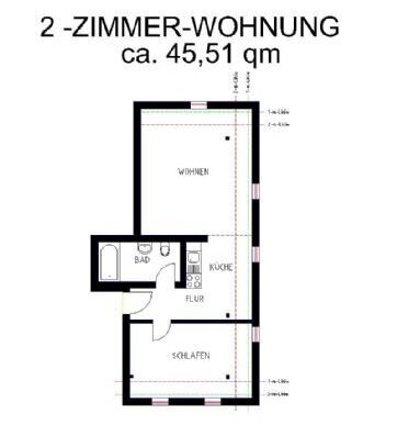 2 Zimmer Wohnung Dachgeschoss