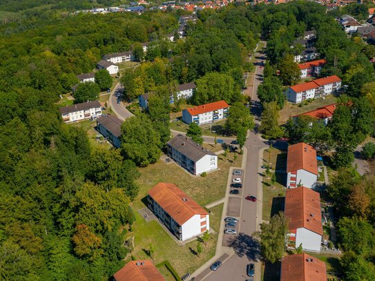 3 ZKB Senioren-Wohnung mit bodenebener Dusche u. Balkon - ruhige Lage am Waldrand in Dorf im Warndt - provisionsfrei