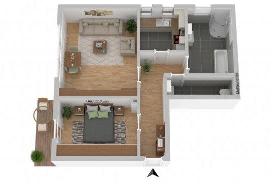 Ansbach/Wallersdorf: 2 Zi. Wohnung in ruhiger Lage. Nähe Industriegebiet Brodswinden!