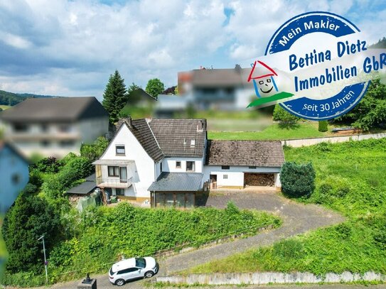 DIETZ: 1-2 Familienhaus In Laufach - Hain! Großes 1045 m² Grundstück - weitere Bebauung möglich!